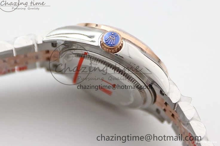 0121 Trendy Lady DateJust 28 SS RG TWF Diamonds Bezel 1:1 Best Edition White Dial Roman Markers on Jubilee Bracelet NH 2129